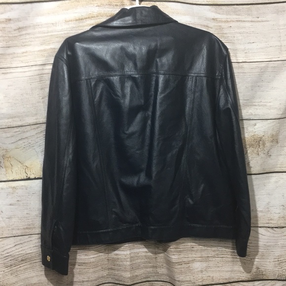 Lauren Ralph Lauren leather coat 1x dark navy - Picture 7 of 7